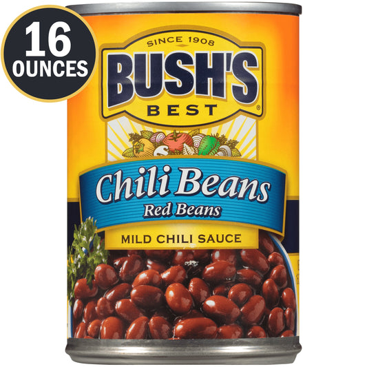 Bush's Best Hot Chili Beans Red Beans Mild Chili Sauce; 16 Ounces; 12 Per Case