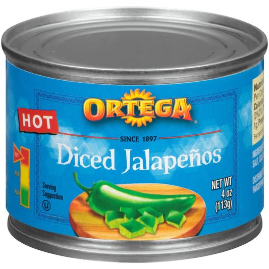 Ortega Peppers Ortega Jalapeno Diced; 4 Ounces; 24 Per Case