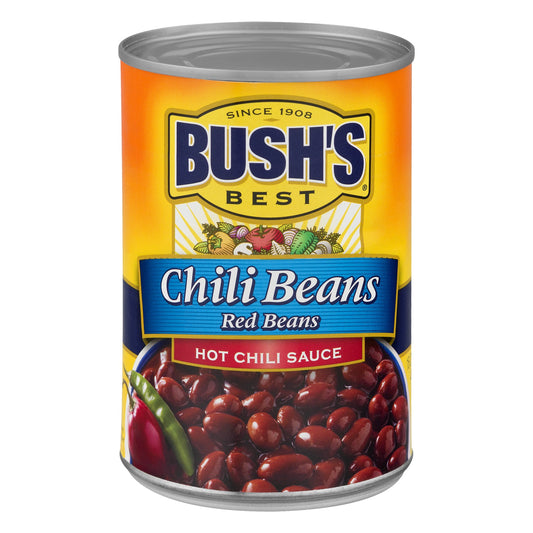 Bush's Best Hot Chili Beans Red Beans Hot Chili Sauce; 16 Ounces; 12 Per Case