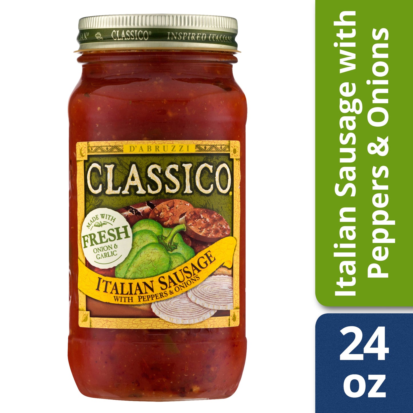 Classico Sauce Classico Italian Sausage With Onions And Peppers; 1.5 Pounds; 12 Per Case