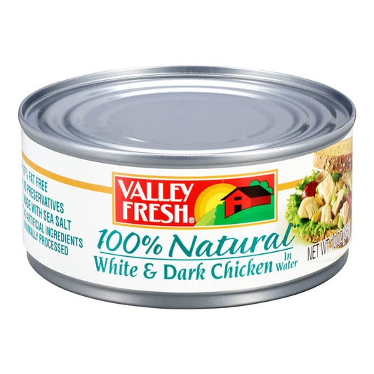 Valley Fresh White & Dark Meat In Water; 10 Ounce; 12 Per Case