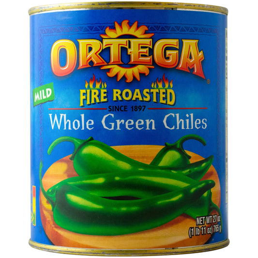 Ortega Fire Roasted Whole Green Chiles; 27 Ounces; 12 Per Case