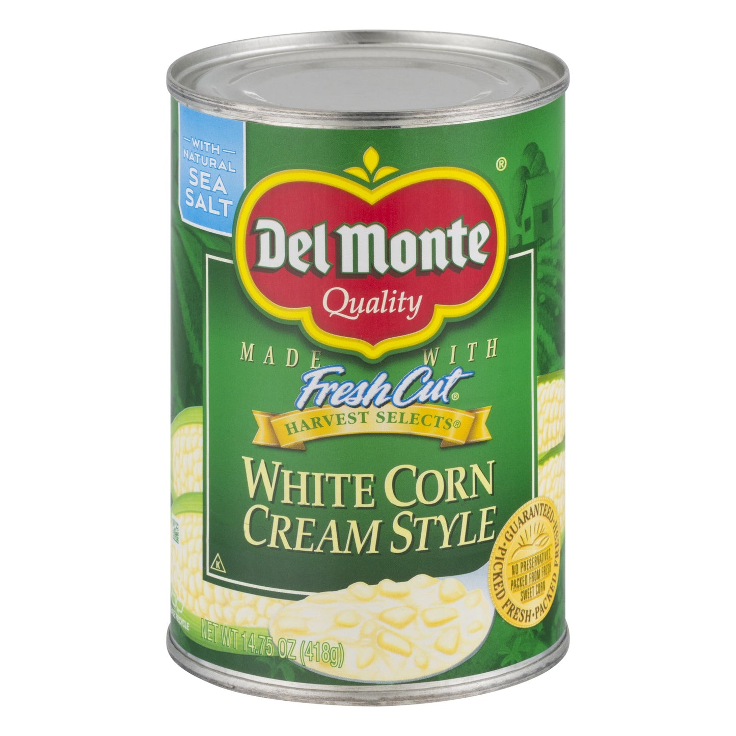 Del Monte White Cream Style Corn; 14.75 Ounces; 12 Per Case
