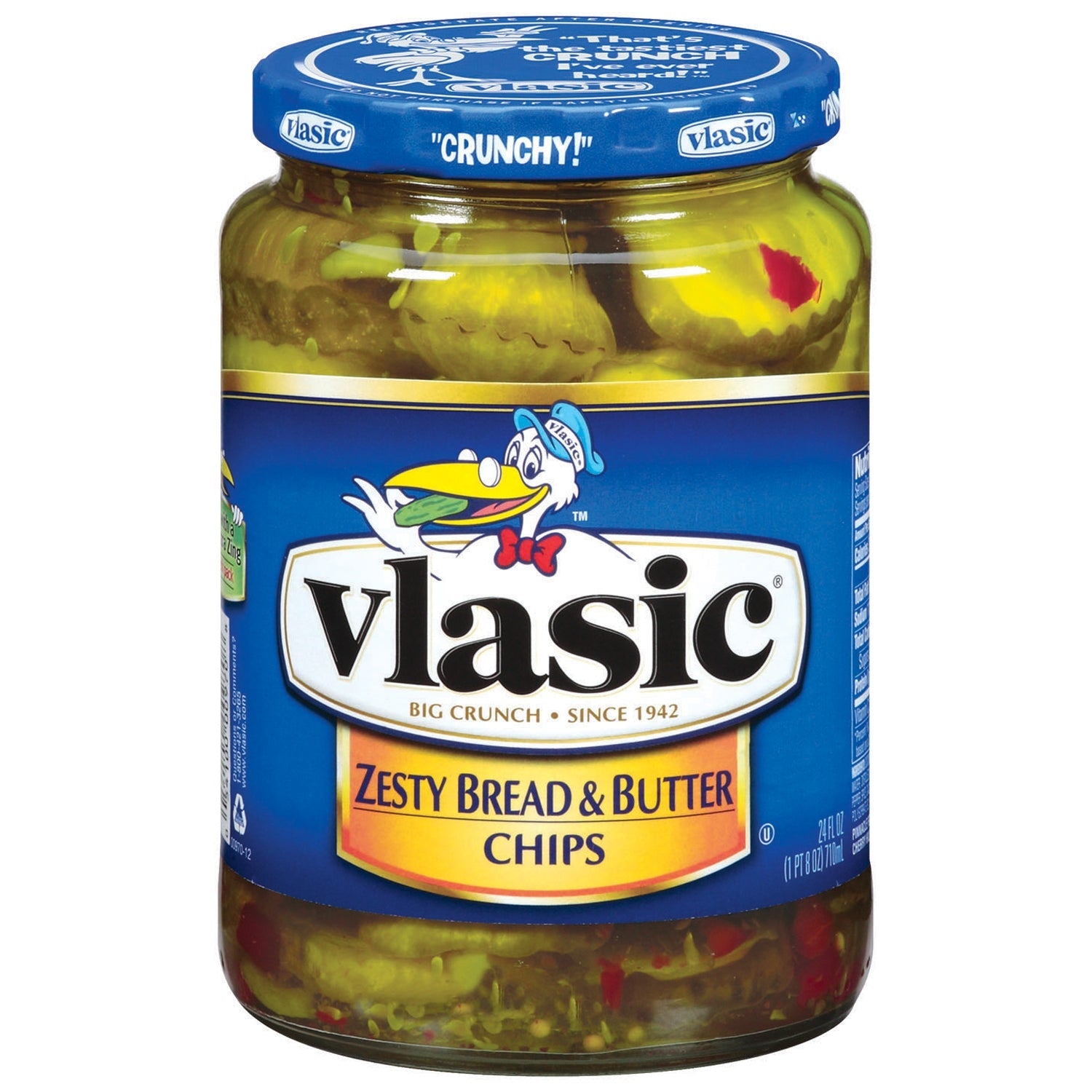 Vlasic Bread And Butter Pickle Chip Jar; 24 Fluid Ounce; 12 Per Case - High Mart Wholesale