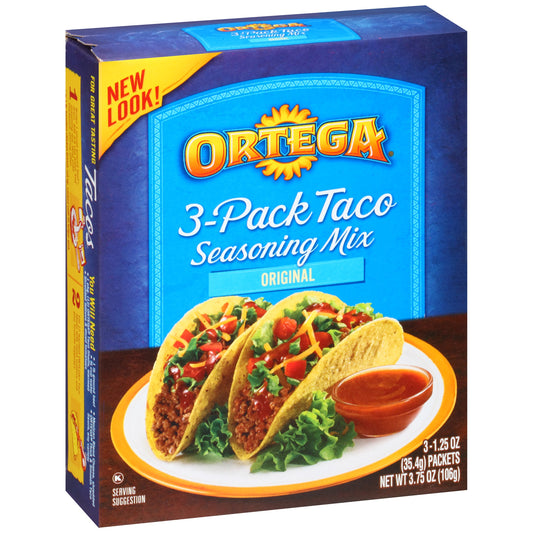 Ortega Taco Seasoning 3 Pack; 3.75 Ounce; 12 Per Case