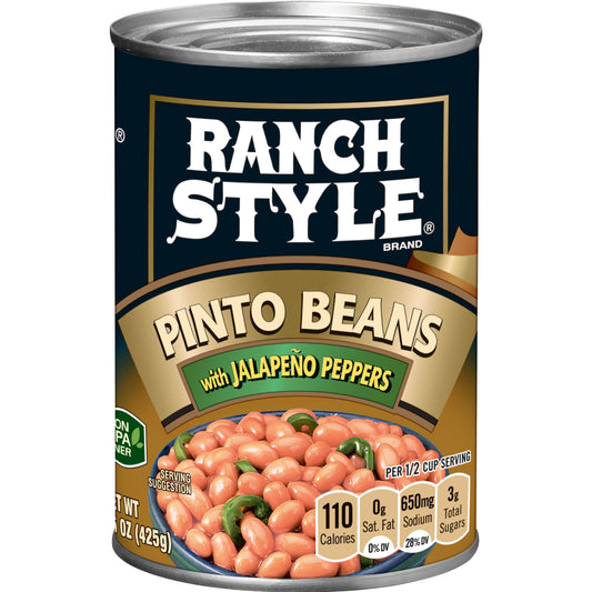 Ranch Style Ranch Style Pinto Beans Jalapeno; 15 Ounces; 12 Per Case - High Mart Wholesale
