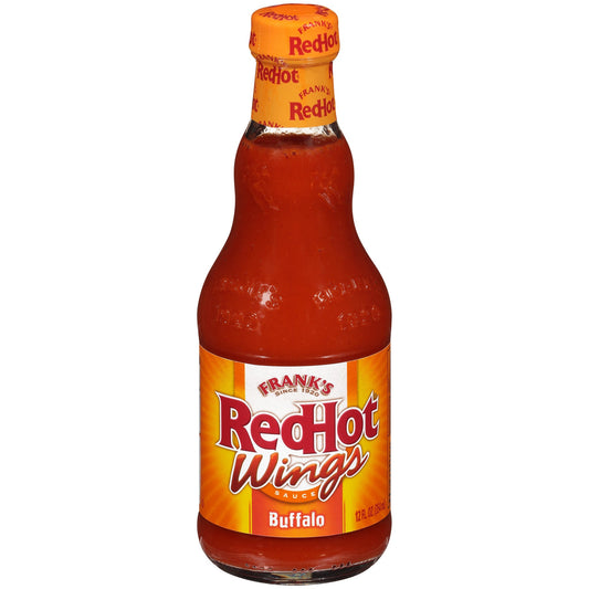 Frank's Redhot Buffalo Wing Hot Sauce Bottle; 12 Fluid Ounce; 12 Per Case - High Mart Wholesale