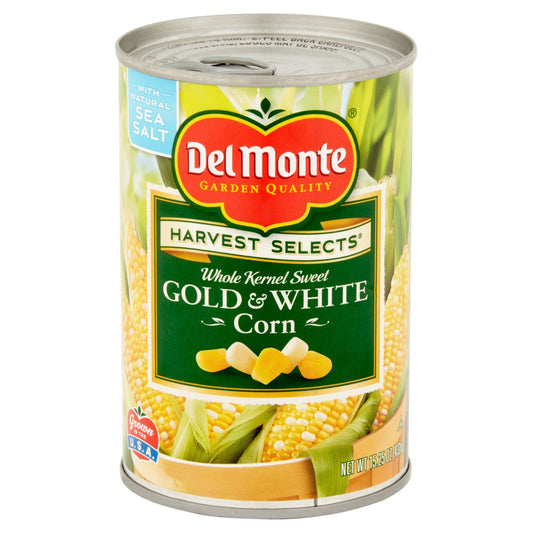 Del Monte Corn Gold & White Easy Open; 15.25 Ounces; 12 Per Case