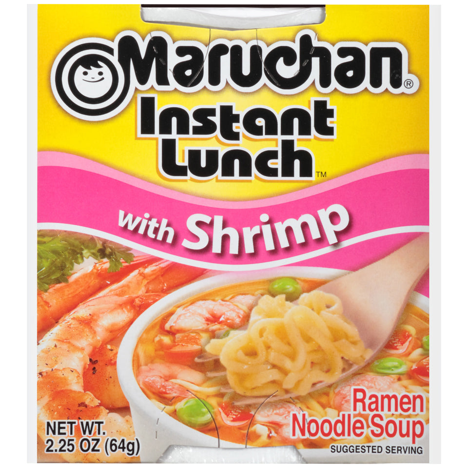 Maruchan Instant Shrimp Ramen Noodle Soup; 2.25 Ounces; 12 Per Case - High Mart Wholesale