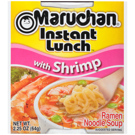Maruchan Instant Shrimp Ramen Noodle Soup; 2.25 Ounces; 12 Per Case - High Mart Wholesale