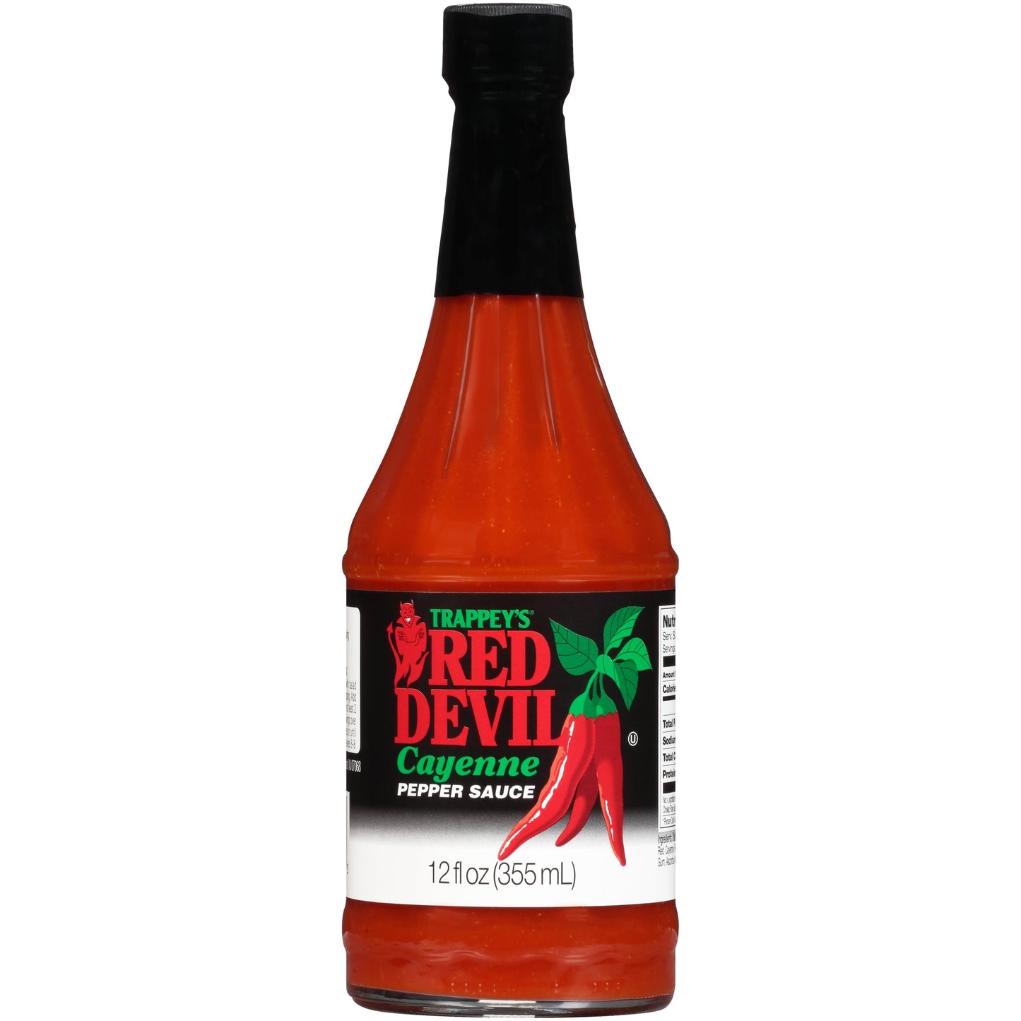 Trappey Red Devil Cayenne Pepper Hot Sauce Bottle; 12 Fluid Ounce; 12 Per Case - High Mart Wholesale