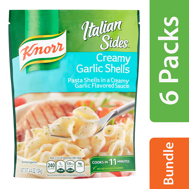 Knorr Italian Side Creamy Garlic Shells; 4.4 Ounces; 12 Per Case