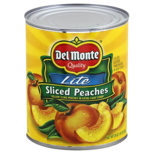 Del Monte In Extra Light Syrup Sliced Yellow Cling Peach; 29 Ounces; 6 Per Case