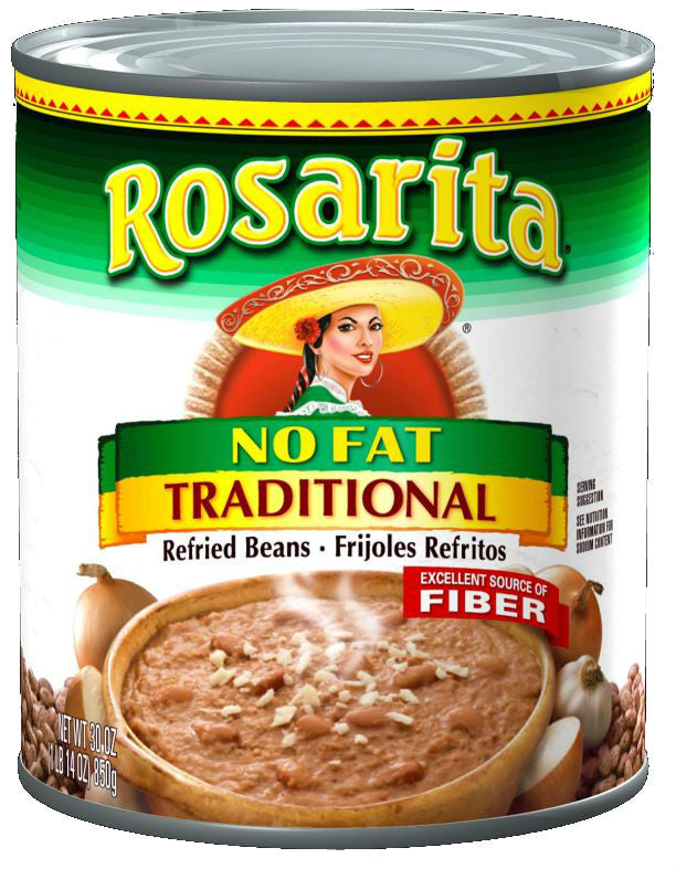 Rosarita Refried Beans Non Fat; 30 Ounce; 12 Per Case - High Mart Wholesale