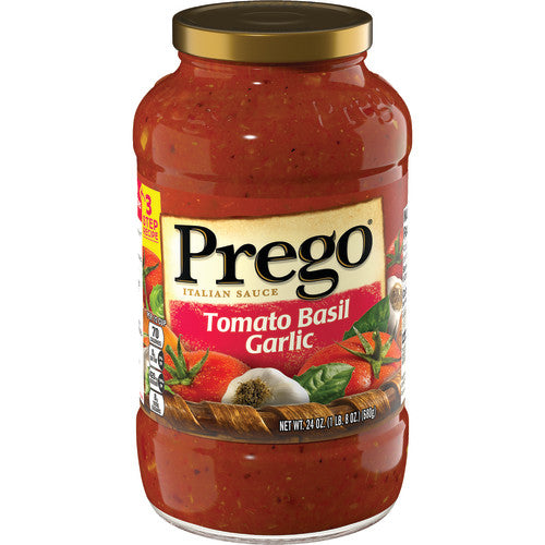 Prego Sauce Spaghetti Tomato Basil Garlic; 24 Ounces; 12 Per Case - High Mart Wholesale