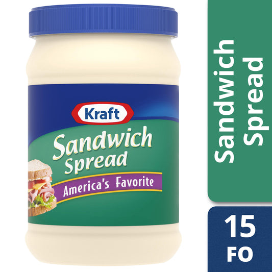 Kraft Spoonable Sandwich Spread Mayonnaise Jar; 15 Fluid Ounce; 12 Per Case