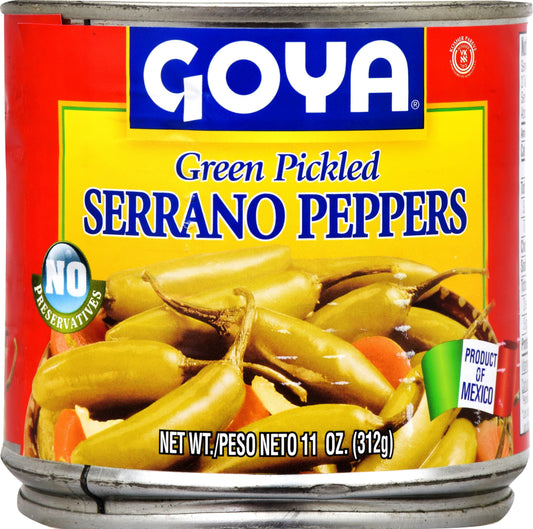 Goya Serrano Peppers Whole; 11 Ounces; 12 Per Case