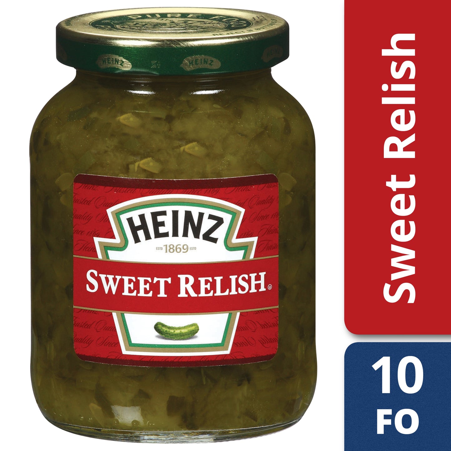 Heinz Sweet Green Relish Jar; 10 Fluid Ounce; 12 Per Case