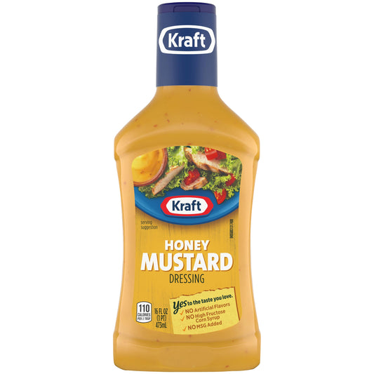 Kraft Salad Honey Mustard 16 Ounce Dressing Bottle; 16 Fluid Ounce; 6 Per Case