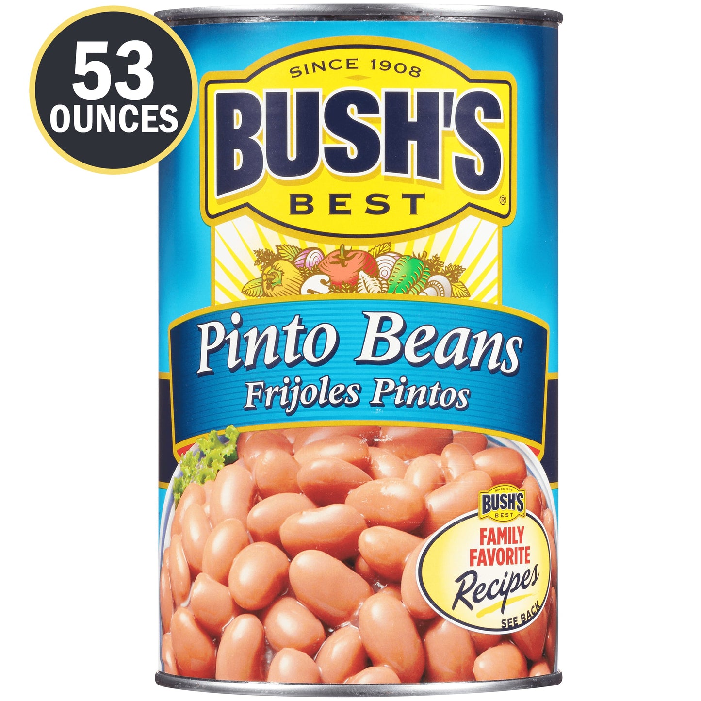 Bush's Best Pinto Beans; 53 Ounces; 6 Per Case