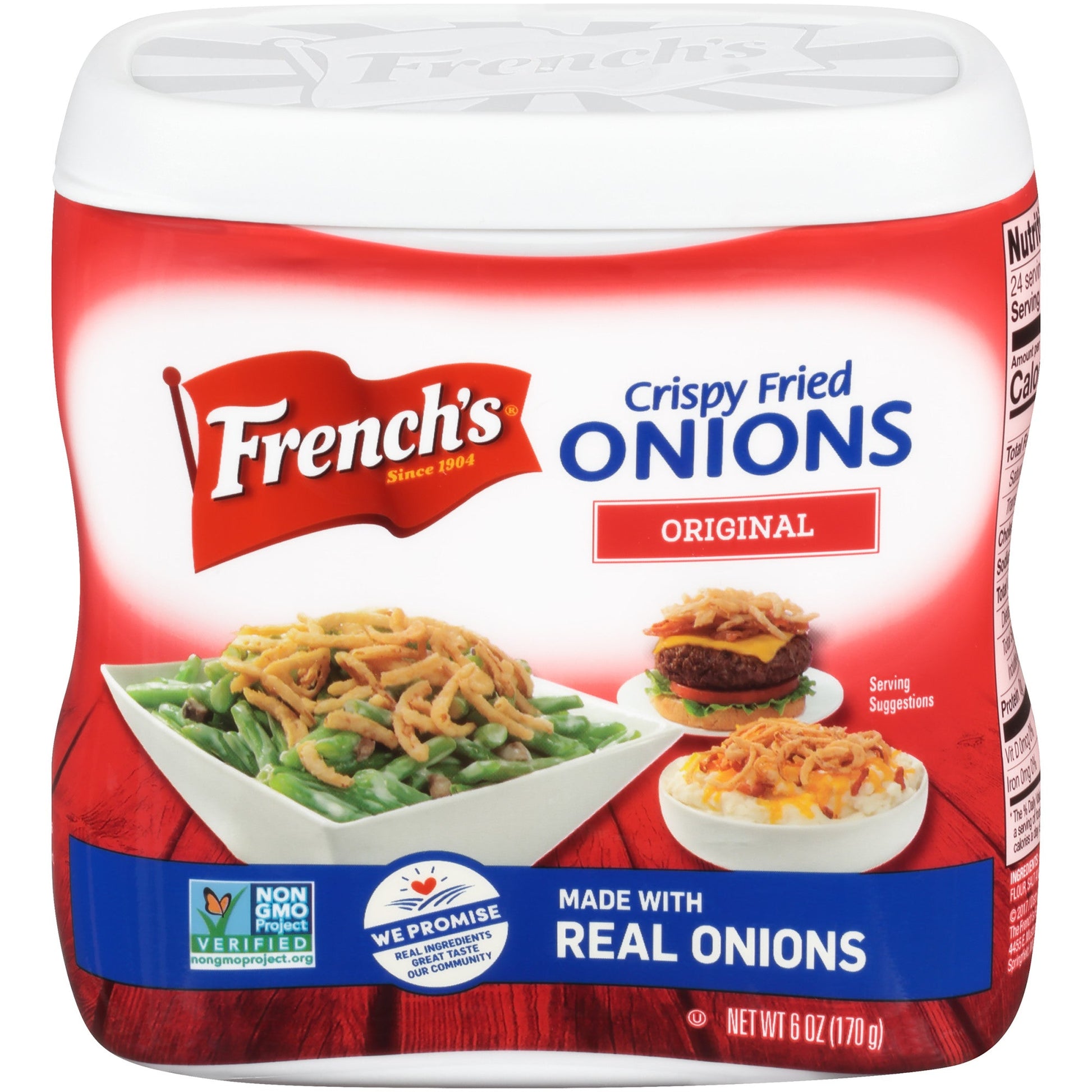 French's Onion French Fried Salad Topping Shaker; 6 Ounce; 16 Per Case - High Mart Wholesale