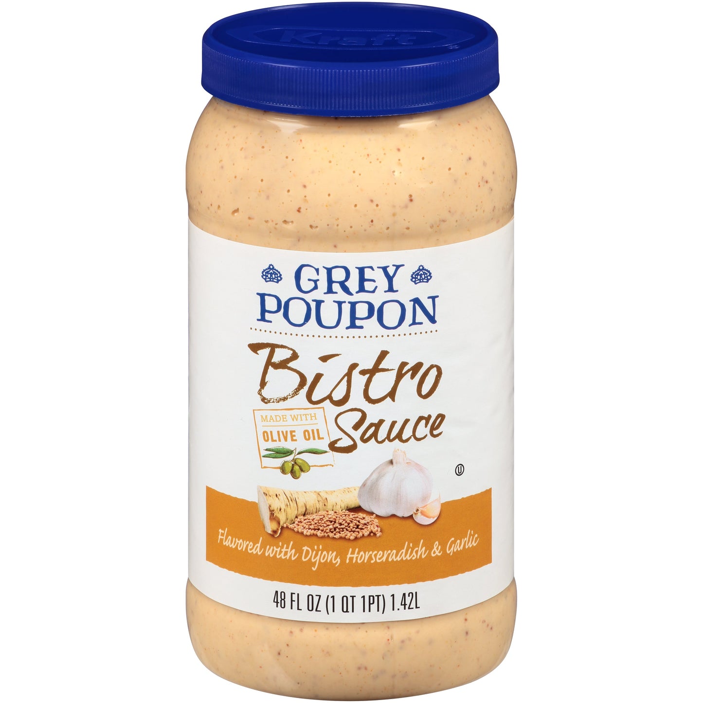 Grey Poupon Kosher Bistro Sauce Mustard Bulk; 48 Fluid Ounce; 4 Per Case - High Mart Wholesale