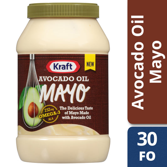 Kraft Avocado Oil Mayonnaise Jar; 30 Fluid Ounce; 12 Per Case