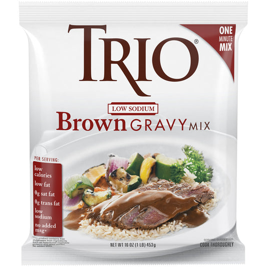 Trio Low Sodium Brown Gravy Mix; 1 Pounds; 8 Per Case - High Mart Wholesale