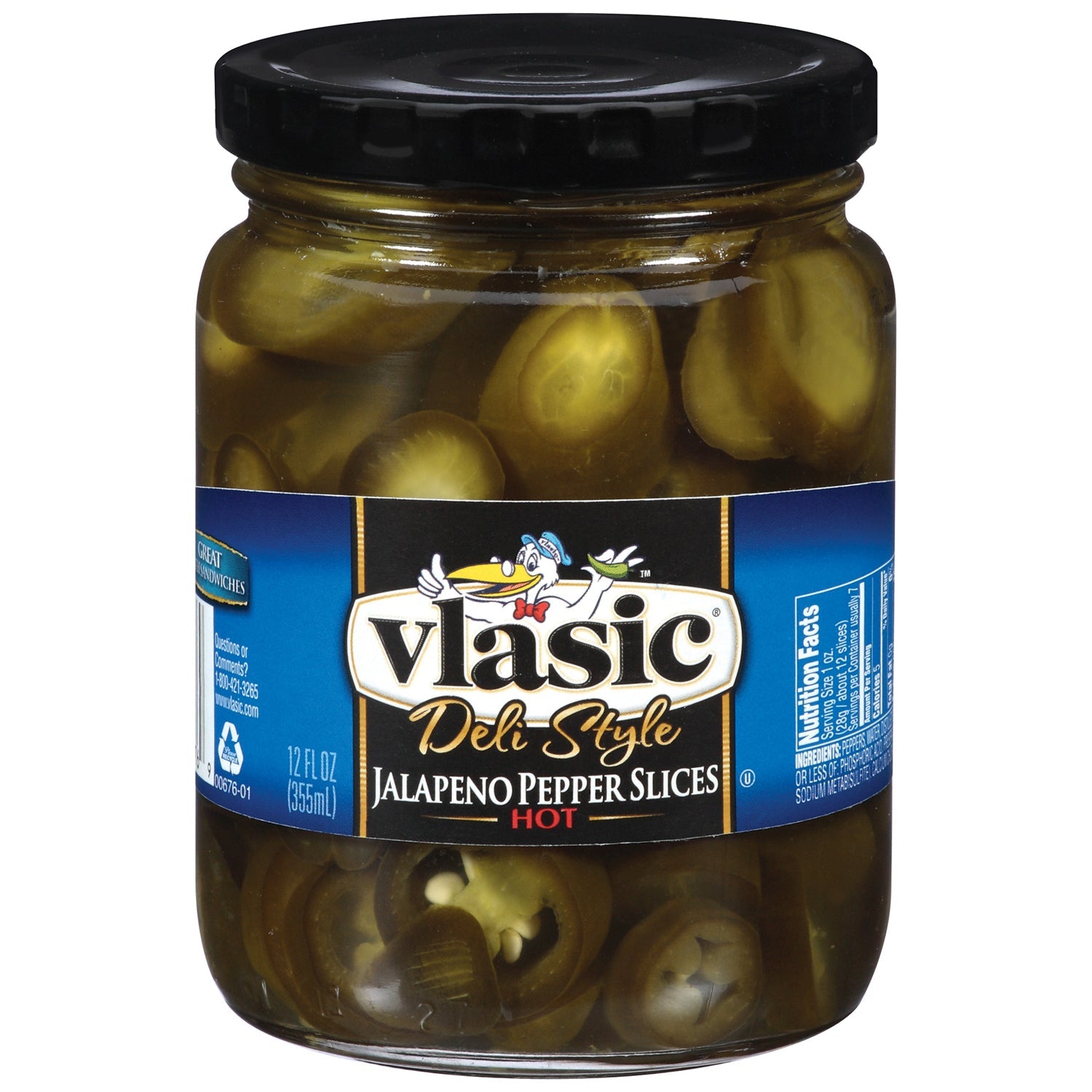 Vlasic Jalapeno Hot Pickle Slice Jar; 12 Fluid Ounce; 12 Per Case - High Mart Wholesale