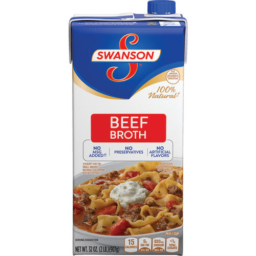 Swanson Beef Broth; 32 Ounces; 12 Per Case - High Mart Wholesale