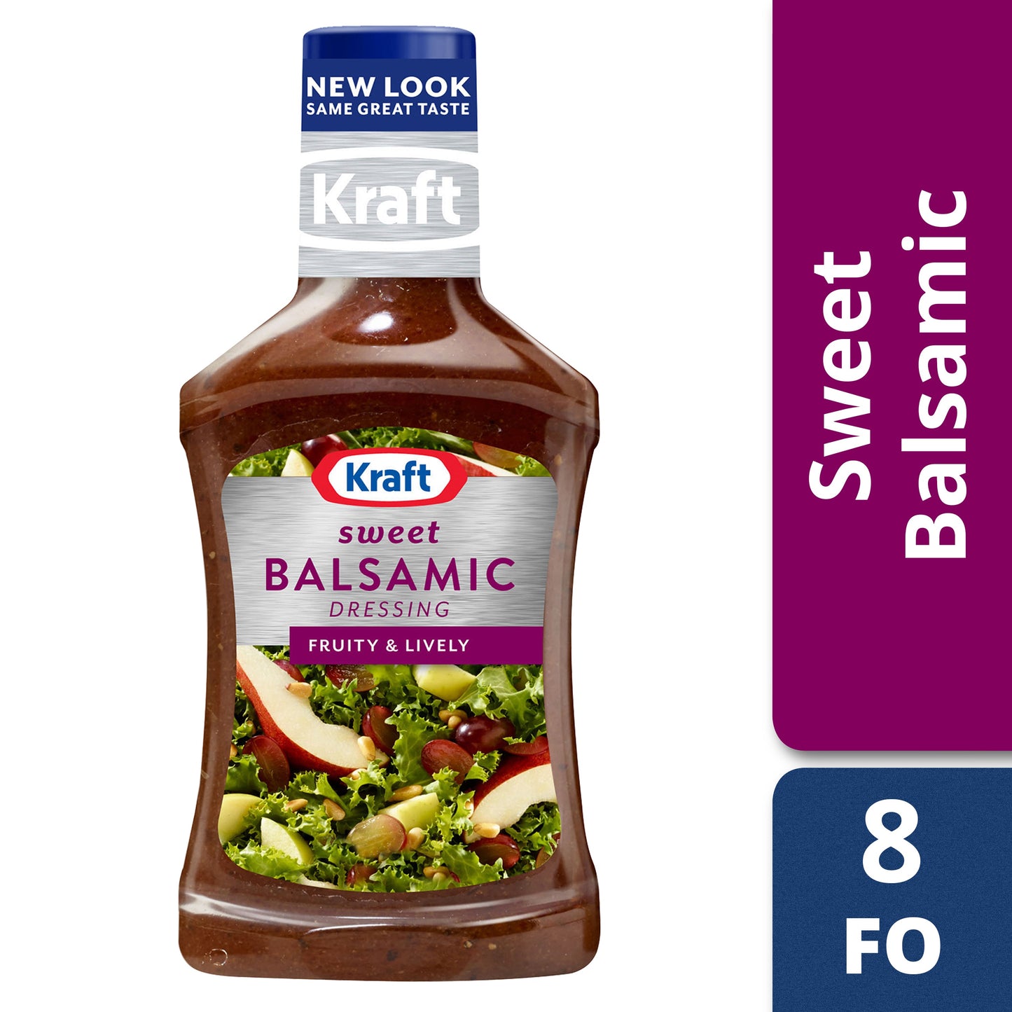 Kraft Sweet Balsamic Vinegar Dressing Bottle; 8 Fluid Ounce; 9 Per Case