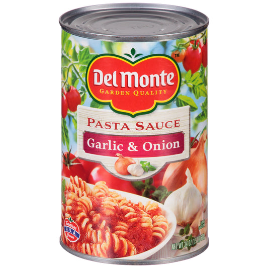 Del Monte Pasta Sauce Garlic & Onion; 24 Ounces; 12 Per Case