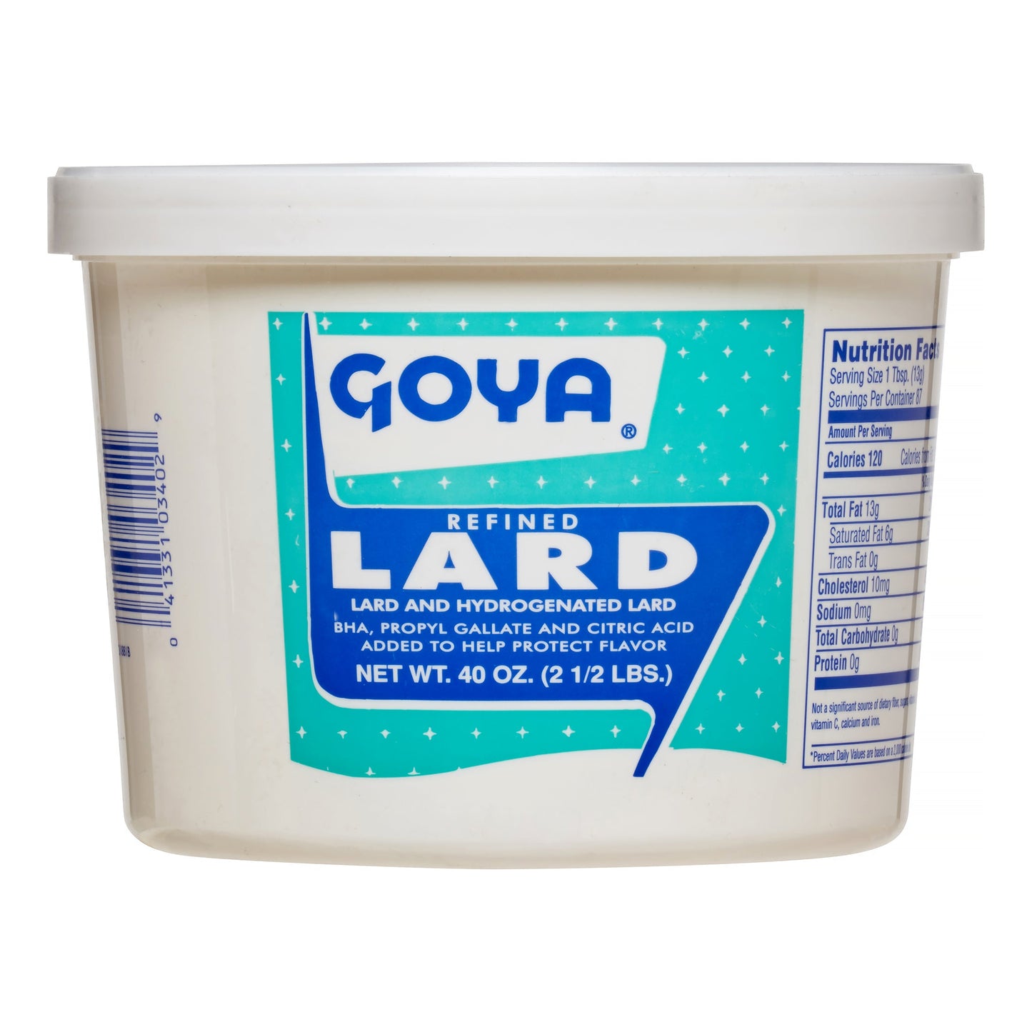 Goya Lard Manteca; 40 Ounces; 12 Per Case