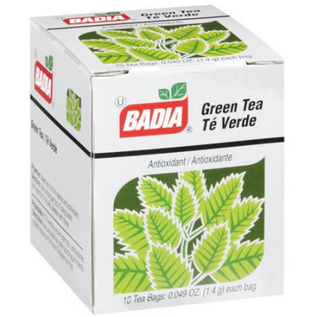 Badia Green Tea Bags; 10 Each; 20 Per Box; 10 Per Case