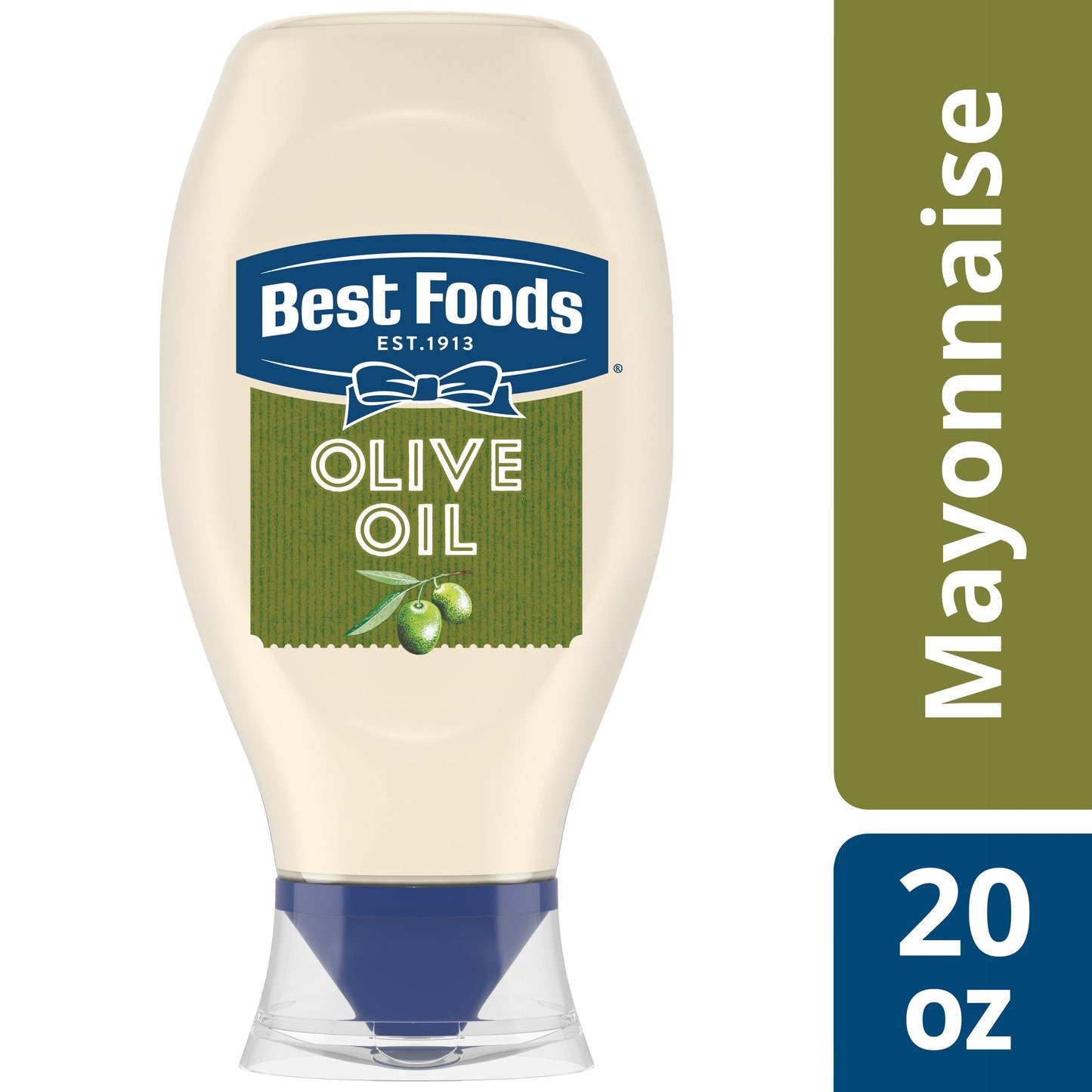 Best Foods Refined Olive Oil Mayonnaise Bottle; 20 Fluid Ounce; 12 Per Case - High Mart Wholesale