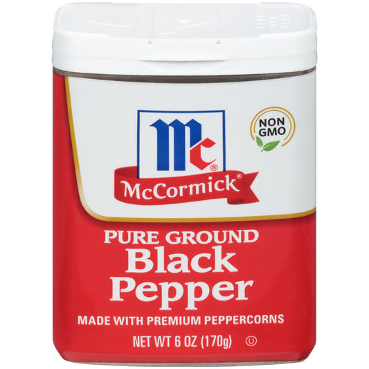 Mccormick Black Pepper Ground 6 Oz; 6 Ounces; 8 Per Case - High Mart Wholesale