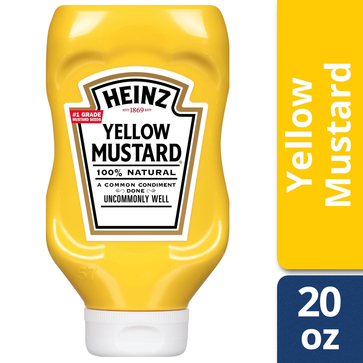 Heinz Yellow Mustard Bottle; 1.25 Pound; 12 Per Case