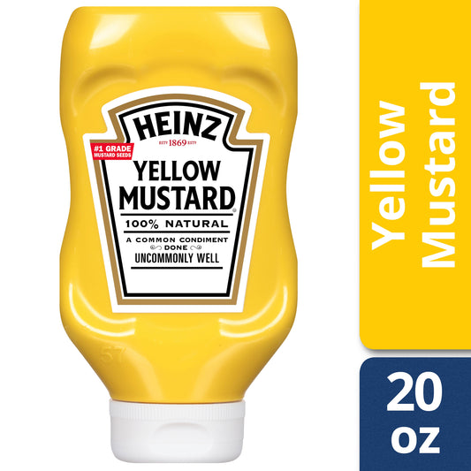 Heinz Yellow Mustard Bottle; 1.25 Pound; 12 Per Case