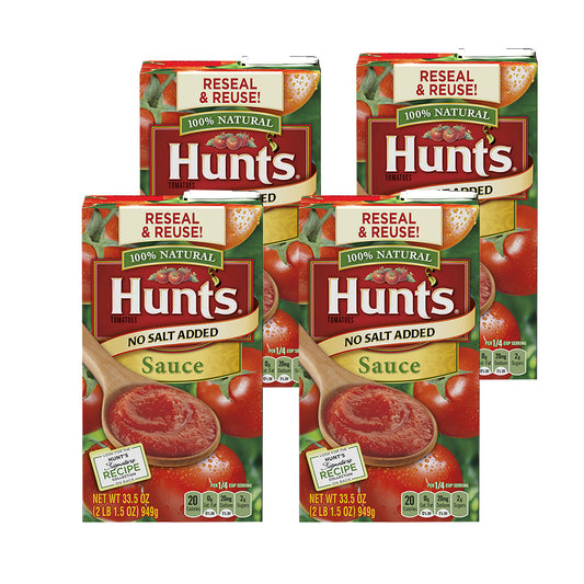 Hunt's No Salt Added Tomato Sauce; 33.5 Ounces; 6 Per Case