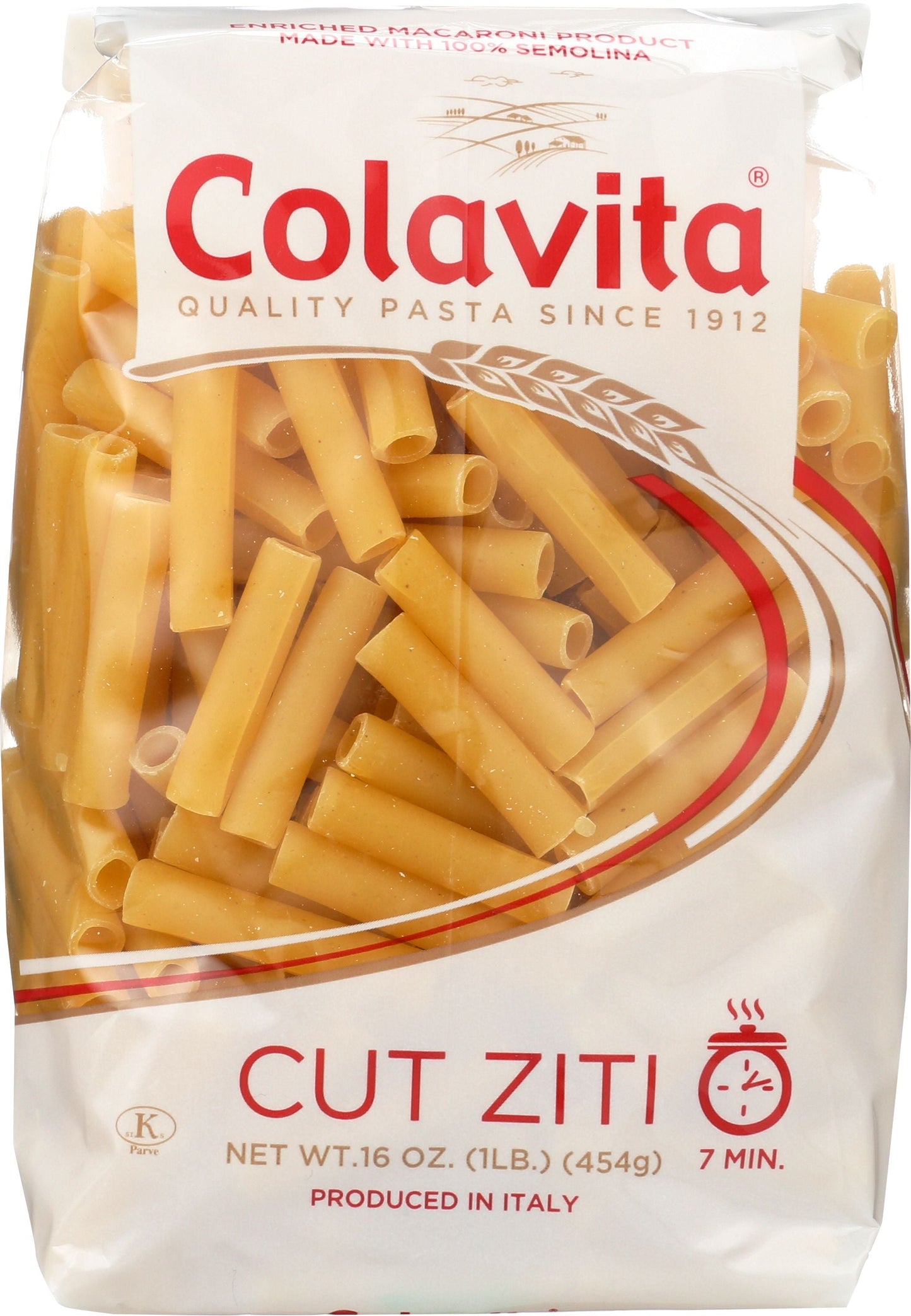 Colavita Cut Ziti Pasta; 1 Pound; 20 Per Case