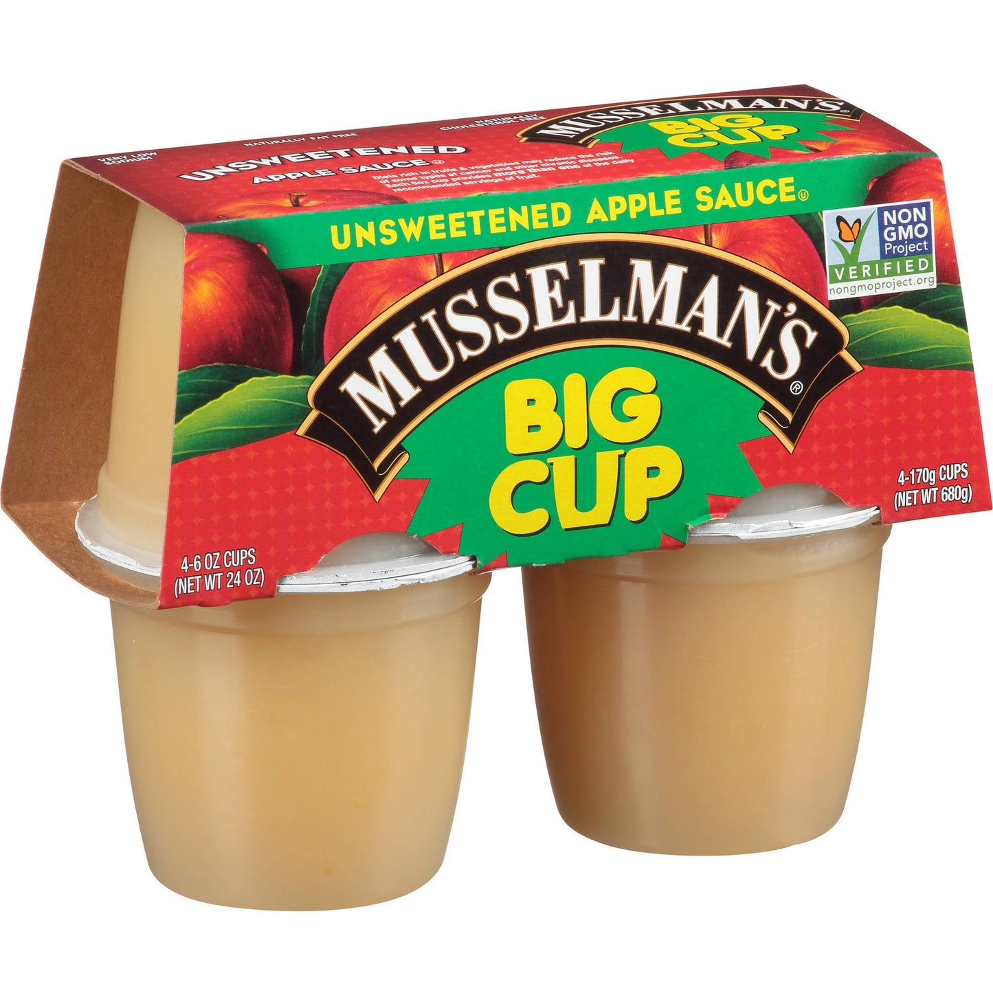 Musselman's Unsweetened Apple Sauce Big Cup; 24 Ounces; 12 Per Case