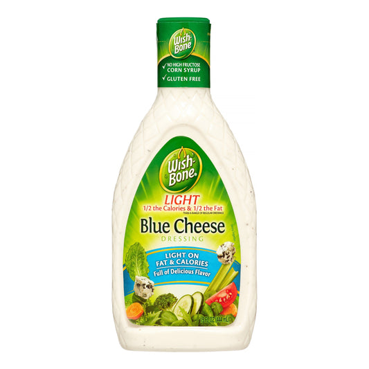 Wish-Bone Light Bleu Cheese Dressing Bottle; 15 Fluid Ounce; 6 Per Case