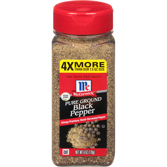 Mccormick Ground Pepper Black 6 Oz; 6 Ounces; 6 Per Case - High Mart Wholesale