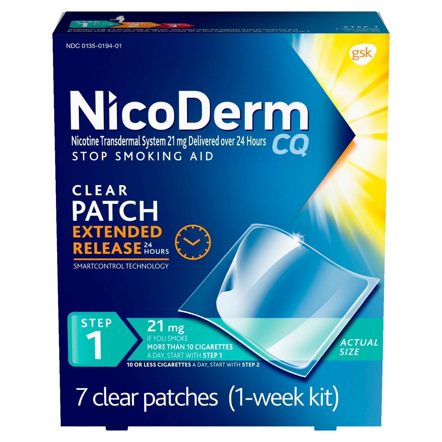 Nicoderm Cq Clear 21 Milligram; 7 Each; 12 Per Case - High Mart Wholesale