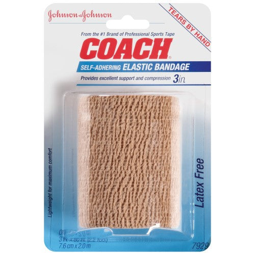 Johnson & Johnson Coach Self-Adhering Sports 3 Inch X 2.2 Yard Wrap; 2.2 Yard; 3 Per Box; 8 Per Case - High Mart Wholesale