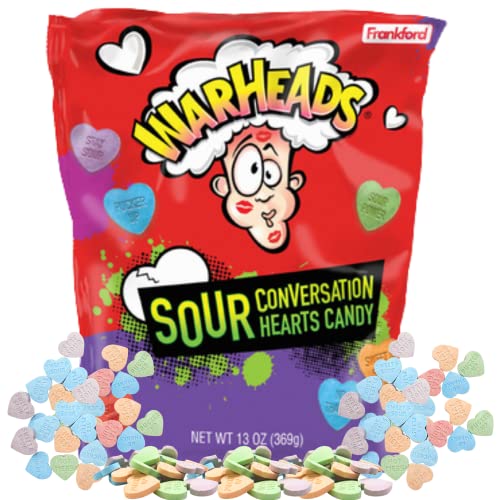 Frankford Candy Warheads Conversation Heart; 13 Ounces; 12 Per Case - High Mart Wholesale