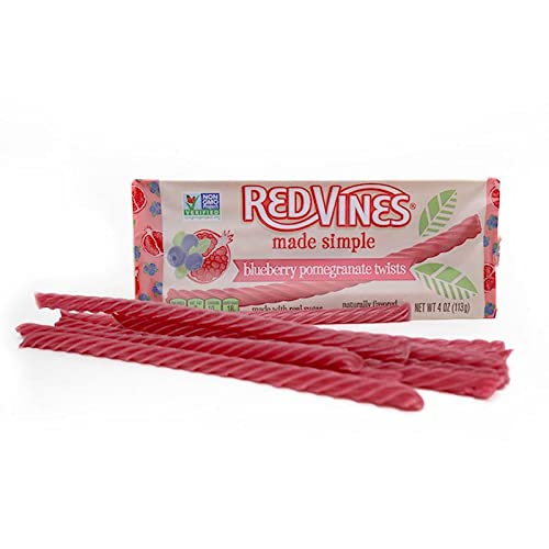 Red Vines Twists Made Simple Blueberry Pomegranate Case/Tray; 4 Ounce; 12 Per Case - High Mart Wholesale