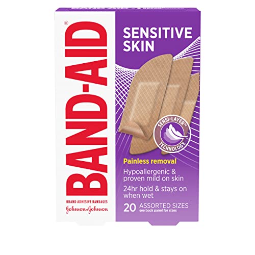 Band Aid Sensitive Skin Assorted; 20 Count; 6 Per Box; 4 Per Case - High Mart Wholesale