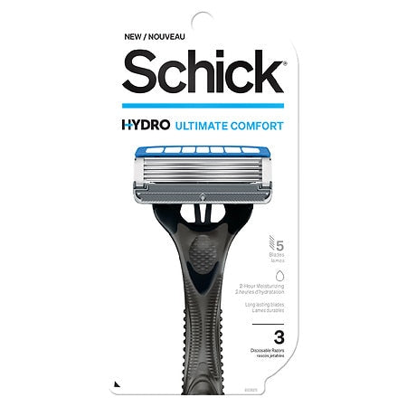 Schick Hydro5 Ultracomfort Dispoable Razors; 3 Count; 3 Per Box; 4 Per Case - High Mart Wholesale