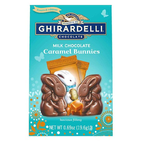 Ghirardelli Milk Chocolate Caramel Bunnies Extra Small Bag; 0.69 Ounces; 24 Per Case - High Mart Wholesale